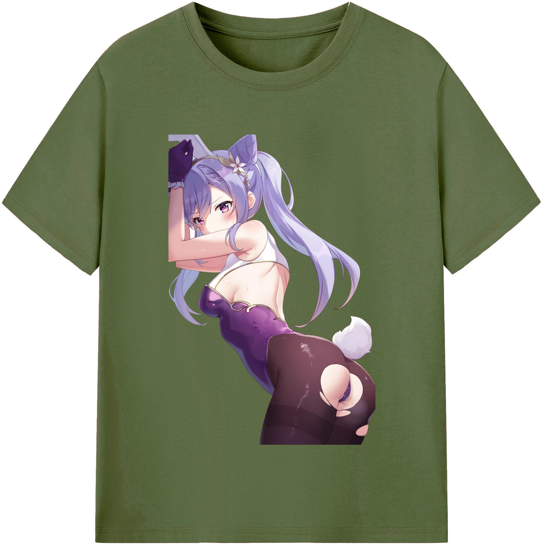 げんし神 刻晴 こくせい genshin Kokusei 綿100％半袖Tシャツ（フロントプリント）
